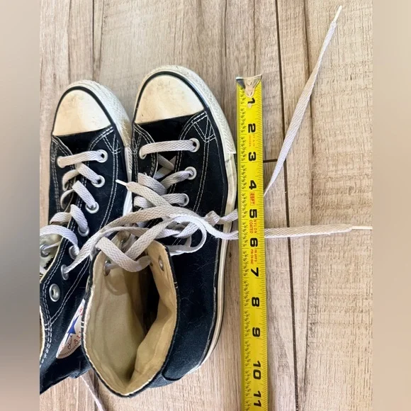 Converse Black and White High-Top Canvas Sneakers - Picture 10 of 10